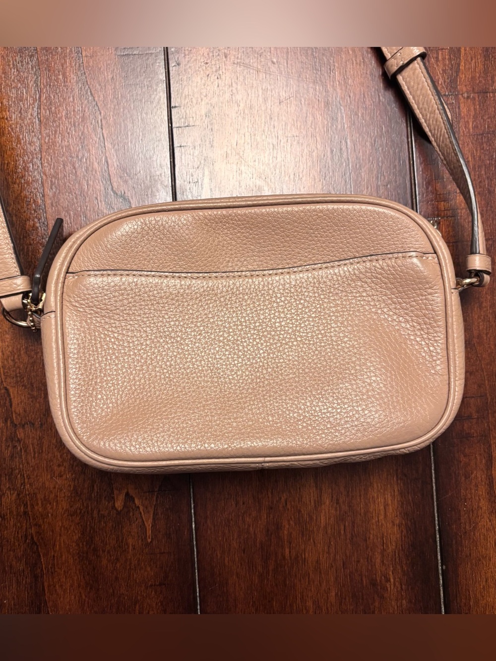 Coach Mini Jamie Camera Bag - Pebbled Leather Crossbody in Taupe Brown - Picture 2 of 3
